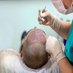 Hair transplantation with fue technique